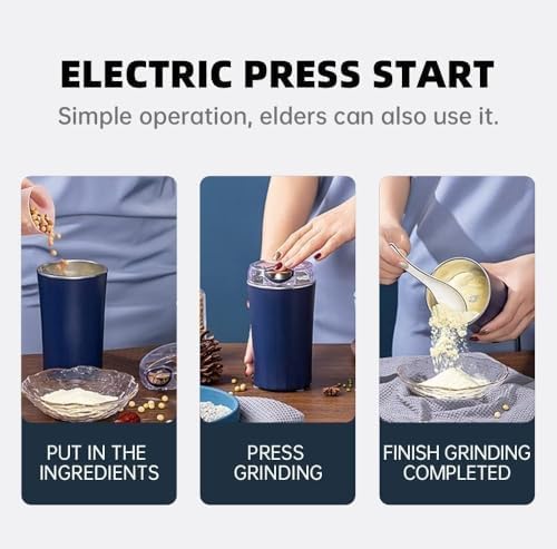 Portable Electric Coffee Grinder Spice & Coffee Bean Grinder Stainless Steel 4 Blade Mixer Grinder